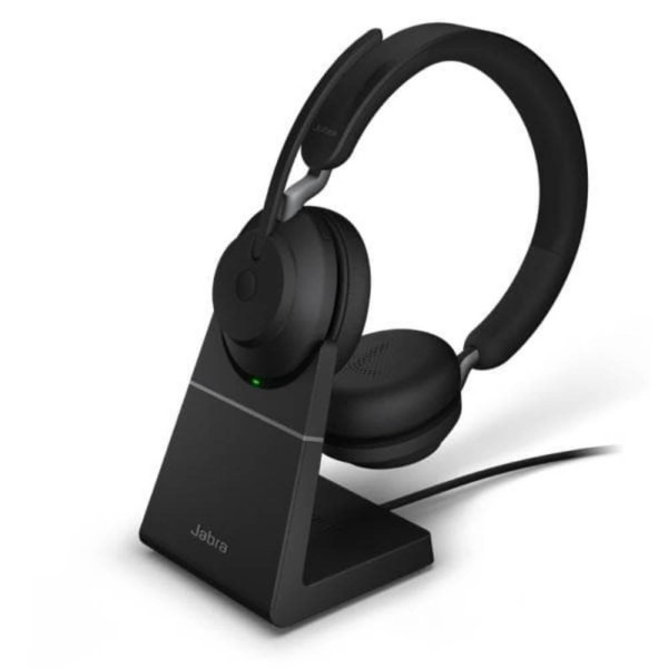 Jabra Evolve2 65, Link380a MS Stereo Stand Black